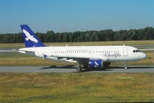 Dia Airbus A319 Khalifa Airways Flugzeug 35mm ungerahmt O18-4-3
