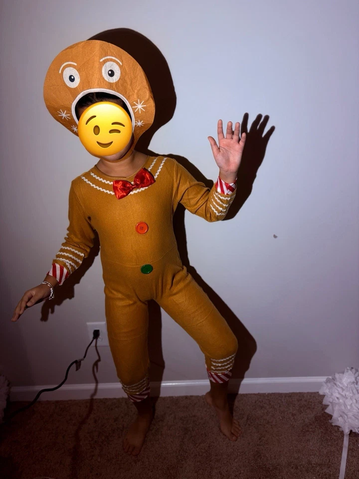 Disfraz Navidad Pan de Jengibre Carnaval Para Niños 6-7 Años Foto 2 de 2