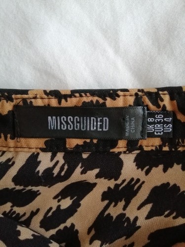 MISSGUIDED Gorgeous Oversized Shirt Dress Animal Print Size UK 8 (or UK 10) VGC - Picture 7 of 7