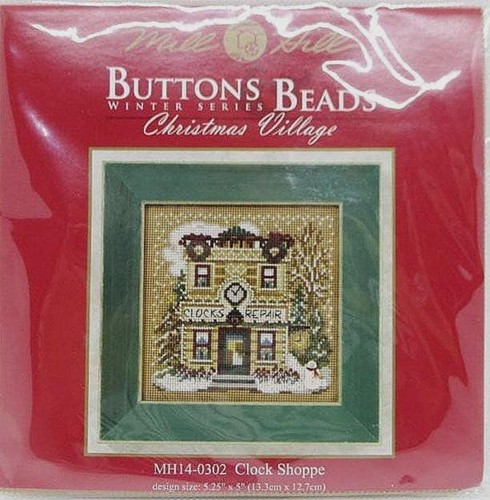 MILL HILL Buttons Beads Kit Counted Cross Stitch CLOCK SHOPPE MH14-0302 - Picture 2 of 3