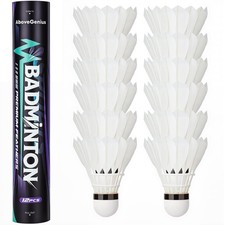 Goose Feather Badminton Birdies 6 Pack, Badminton Shuttlecocks with Stability