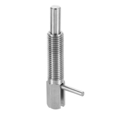 For M16, stainless steel retractable spring pin with indexing