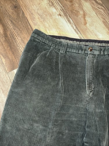 Vintage LL Bean 90s Wide Wale Corduroy Trousers Pants Men's 42x28 Skater Baggy - Picture 6 of 20