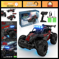 High-Speed 1:12 Remote Control Monster Truck, 33KM/H Off-Road RC Car, LED Lights