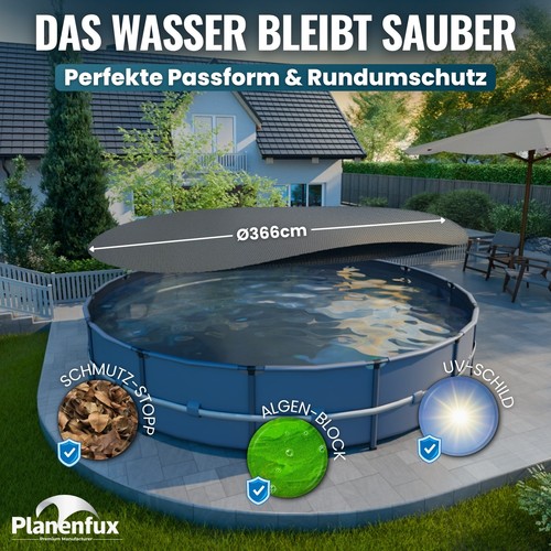 Lona Solar Piscina Lámina Redonda 305 366 457 cm Cubierta Solar Botones Lámina Calor - Imagen 9 de 10