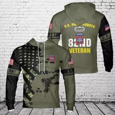 US Army Paratroopers With The 82nd Airborne Division Veteran Hoodie Xmas Gift
