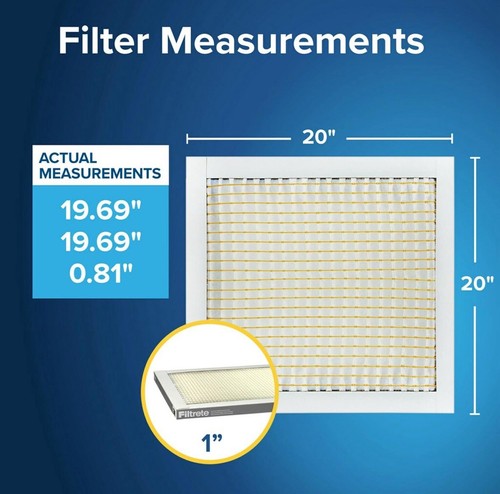 Filtrete 20x20x1 Pleated Air Filters, AC & Furnace,MPR 300,MERV 5,NEW,6 - PACK - Picture 2 of 7