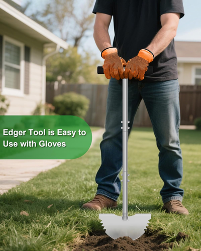 Serrated Edger Lawn Tool - Half Moon Shovel with Softer T-Handle, Lawn Edger for - Picture 5 of 12