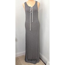 About A Girl Womens Coastal Maxi Dress Medium Stripes Nautical Beach Bodycon