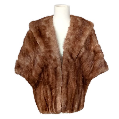 Nerz Stola Schal Halstuch Shrug Honig Rot Braun Vintage MCM Louis Laurie Philly MÄNGEL - Bild 24 von 24