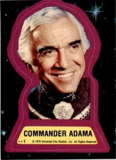 1978 Topps Battlestar Galactica Sticker #1 Commander Adama EX-MT