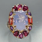 GEM A 8 ct+ Natural Lavender Quartz Ring 925 Sterling Silver Size 6.5 /R478805