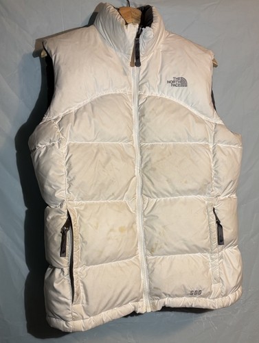 The North Face 600 Down Puffer Vest Jacket Girls Size XL White - Picture 3 of 10