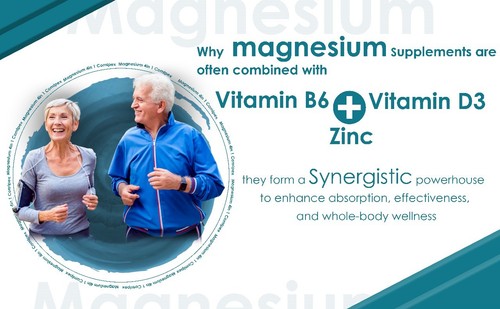 Magnesium Complex 4 in 1 with Vitamin B6 + D3 + Zinc 28 Capsules Men & Women - Picture 9 of 9