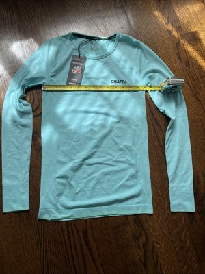 NEW NWT Craft Active Comfort Women's Long Sleeve Base Layer-Mint Green-XS