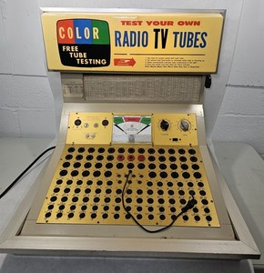 Vintage Self Service Tube Tester Store Display Cabinet