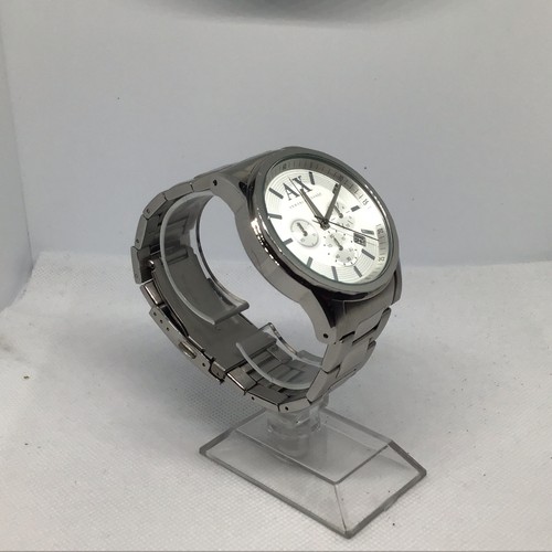 Armani Exchange AX2058 Men’s Chronograph Watch Stainless Steel Black Dial 45mm - 第 10/16 張圖片
