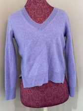 Saks Fifth Avenue 100 Cashmere Purple Pullover Sweater Women's XS