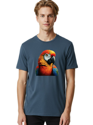 Parrot-1 Mens Graphic Tee, 100% Cotton, Casual Summer Wear