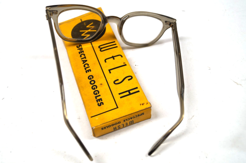 Welsh 2246 5-3/4 Spectacle Goggles Smoke Spat. 6 G6 Cat Eye Glasses USA NEW D343 - Picture 5 of 7
