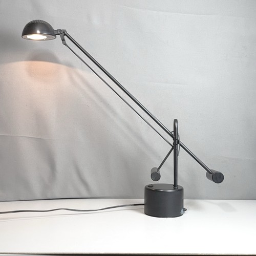 IKEA B8810 Black Metal Counter-Balanced Halogen Crane Desk Lamp Postmodern 80's - Picture 2 of 7