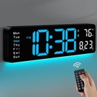 Digital Wall Clock, 16" Large Display Digital Clock with Remote Control, Auto...