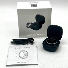 CNBRO Smart Ring Fitness Tracker - Heart Rate BP Sleep Monitor - Silver -Size 11