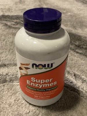 NOW Foods Super Enzymes Health Digestion Nutrient Availability 180 Caps 11/26EX