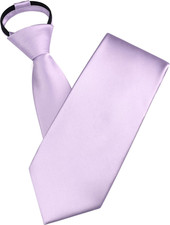3.15"  8cm  Mens Solid Satin Tie Pre-tied Adjustable Zipper Necktie for Business