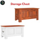 Modern Storage Chest with Lid Home Organiser Box Solid Wood Acacia vidaXL