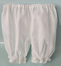 Sweet Batiste Cotton Baby Doll Bloomers for Chubby Vintage Dolls (no doll)