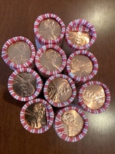 10 rolls-500 coins: 2009 mixed P or D Heads/Heads Lincoln Cent UNC 50-coin roll