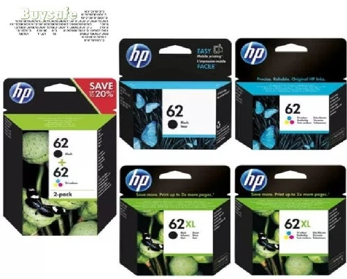 HP Genuine 62 inks - Black & Colour Ink Cartridge choices