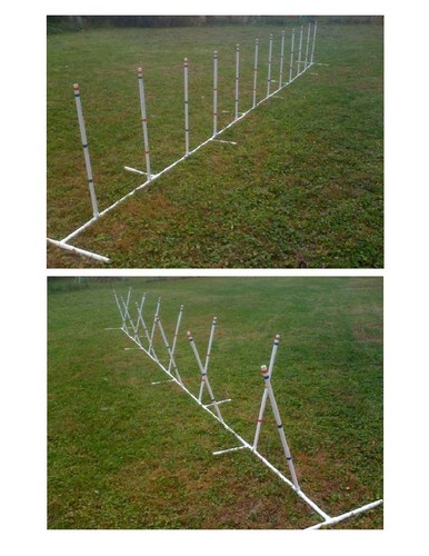 Hund Agility Trainingsgerät 3 Sprünge und 12 Webstangen - Bild 3 von 3