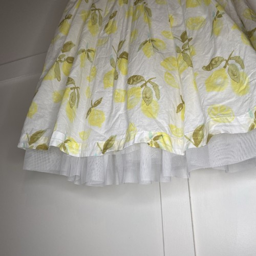 Cherokee Girl’s Dress Size XL 14/16 White With Lemons Spaghetti Straps Buttoned - Picture 5 of 16