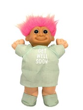 VTG Russ Troll Pink Hair Get Well Soon 12 Soft Body Doll Collectible Plush