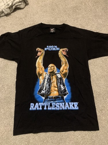Stone Cold Steve Austin 100% Pure Rattlesnake T-Shirt WWE WWF Men's- Large