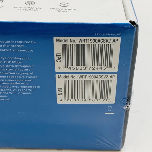 Linksys WRT1900ACSV2-AP DualBand N600+AC1300 Vietnam/Indonesia Router Sealed New - Photo 5/8