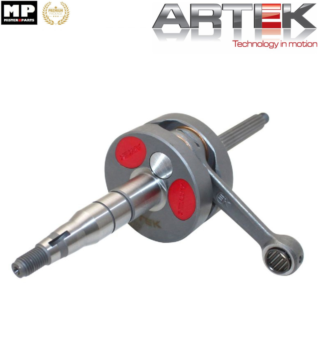 Vilebrequin ArteK k2 MBK Nitro Ovetto Aerox Neo 50 embiellage renforcé 10 mm