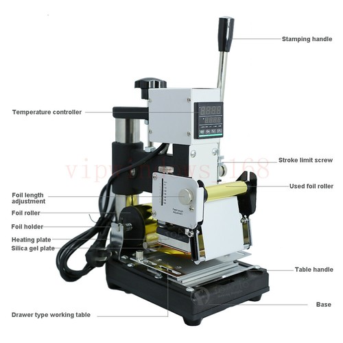 220V Hot Foil Stamping Machine PVC Gift VIP Card Embosser Bronzing Clearance - Picture 8 of 10