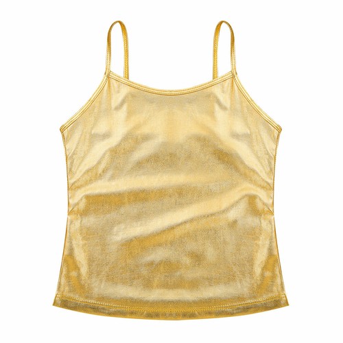 Girls Top Sequin Camisole Adjustable Spaghetti Straps Disco Dancing Tank Tops - Picture 49 of 117