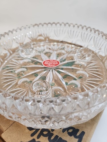 VTG Princess House 24% Full Lead Crystal 3 Lite Taper Candle Holder W/ 6 Candles - Picture 17 of 24