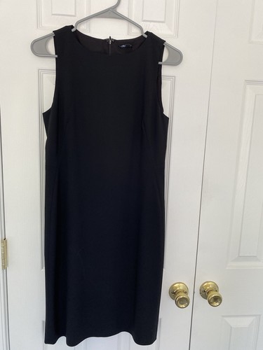 THEORY Womens Dress Sz 4 Black Shift Sheath Little Black Dress Lined Officewear