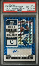 PSA 10/10 - 2023 Zenith Optic Preview ANTHONY RICHARDSON Blue Prizm AUTO 10/23