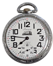 Vintage Arnex 17-Jewel Railroad Pocket Watch   Swiss Made, Incabloc, Working