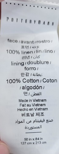 Set/2 tende foderate in cotone lino belga fienile ceramica 50x84 avorio LEGGI FUORI PRODUZIONE  - Foto 8 di 10