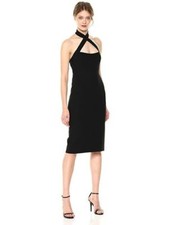 NWOT Jill Jill Stuart Women's Halter Bodycon Evening Formal Dress Jet Black 