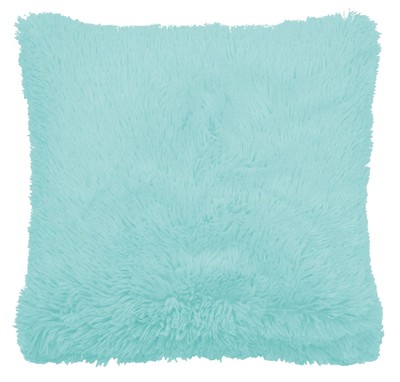 blue fluffy cushion