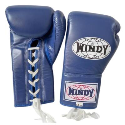 Windy lace up gloves  BGL Navy blue 6,8,10,12,14,16,20 oz Sparring Muay Thai MMA