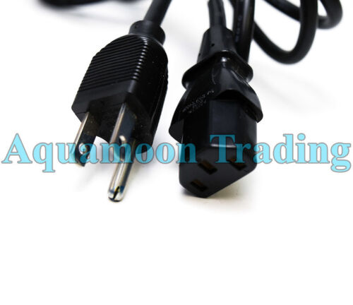 New US (IEC C13/NEMA 5-15P ) Straight Power Cord 3-Prong Plug 3-Slot Receptacle - Picture 2 of 2
